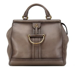 Gucci Horsebit Leather Handbag Light Grey